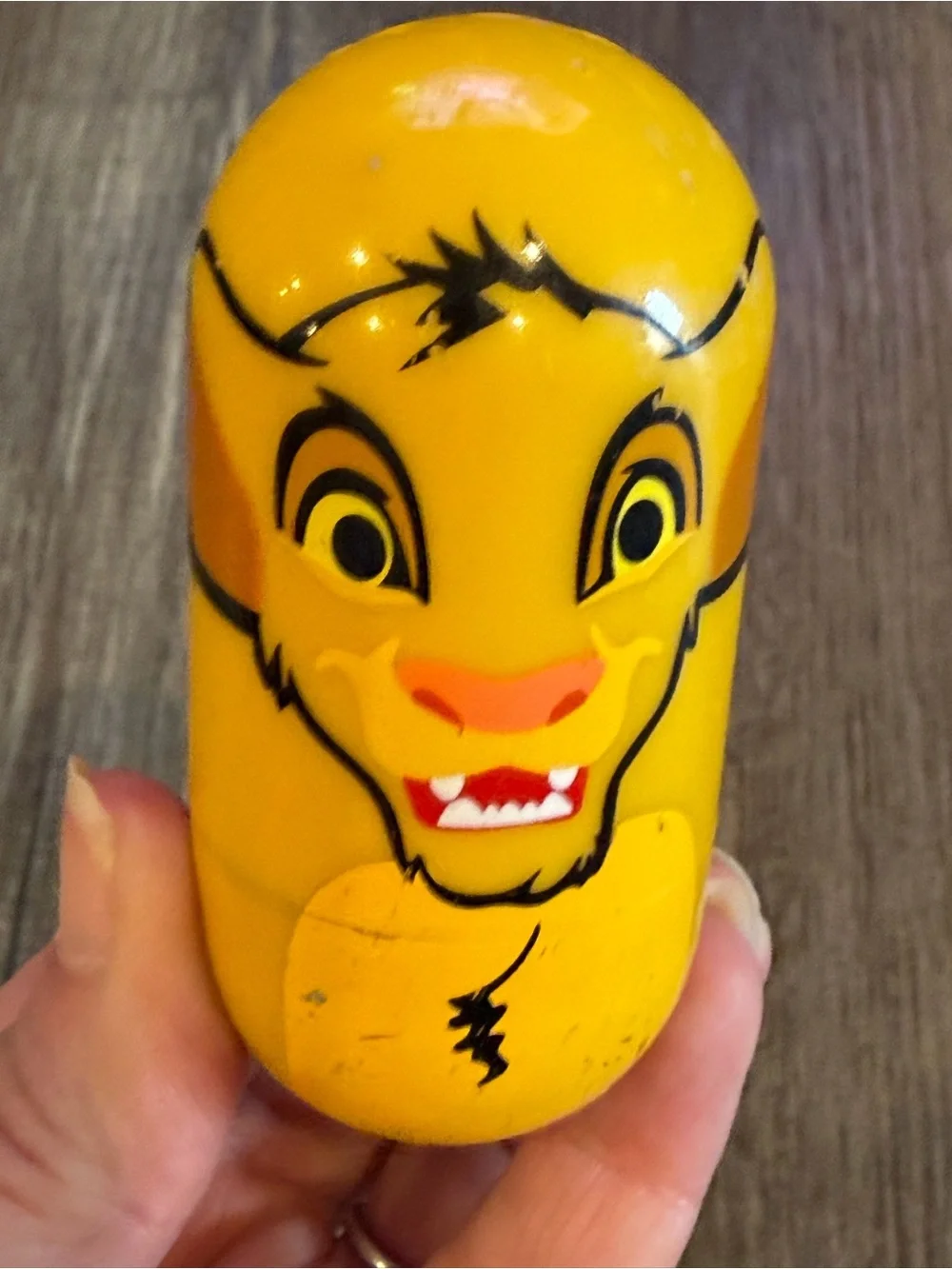 Disney Yellow Lion Tumbler Toy - Simba Face Design
